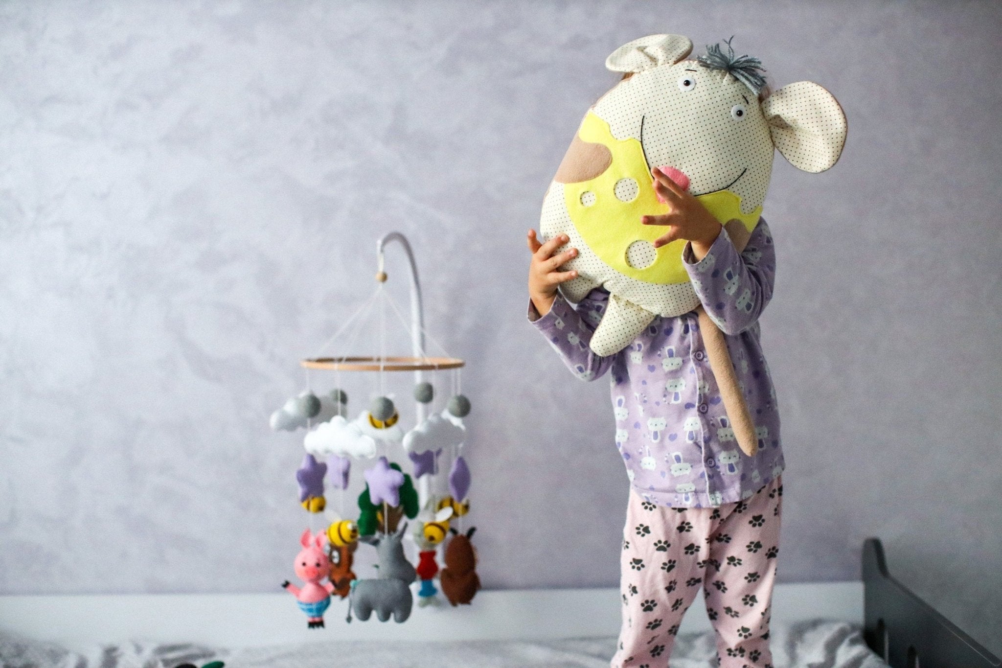 Pillow Mouse With Cheese - WoollyFox